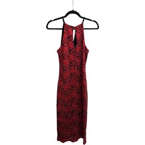 Vintage Kim Cine Club Exotic Dancer Red Lace Dress